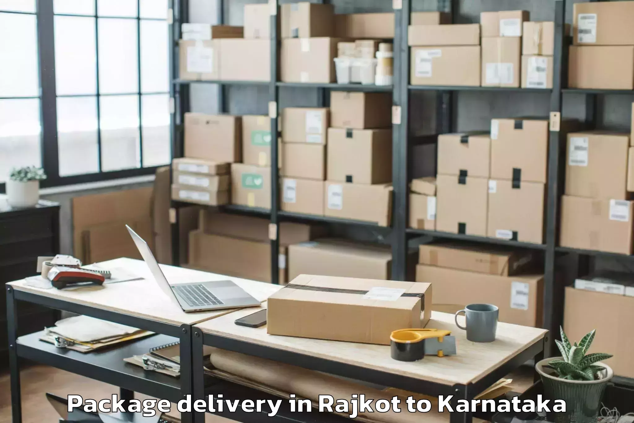 Easy Rajkot to Guledagudda Package Delivery Booking